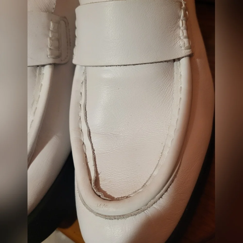 Maje White Chunky Platform Loafers Made In Spain Y2K Style Size 39 (US 9)